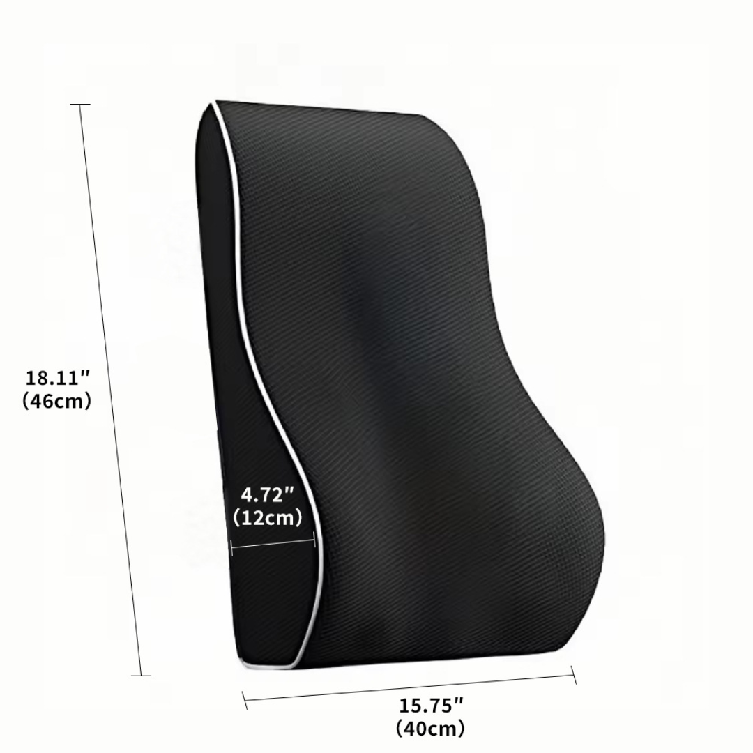 Dimensiones del cojín espaldar lumbar: 46 cm de alto, 40 cm de ancho y 12 cm de profundidad