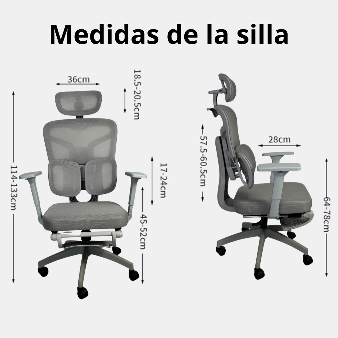PREVENTA: SILLA RECLINABLE ERGONÓMICA PREMIUM - MAGNUM