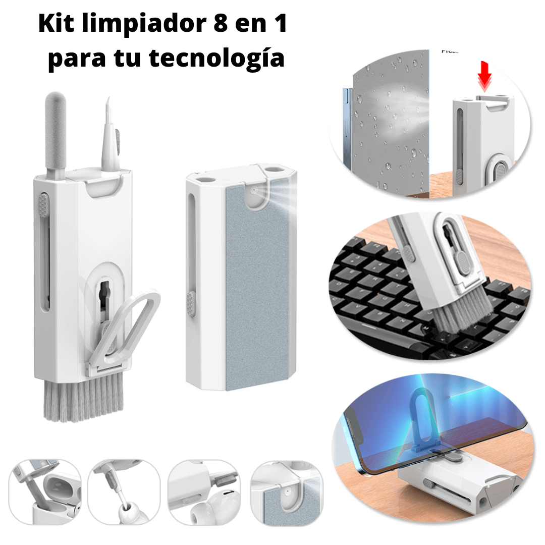 Kit Limpiador 8 en 1 para Teclado, Audífonos y Celular