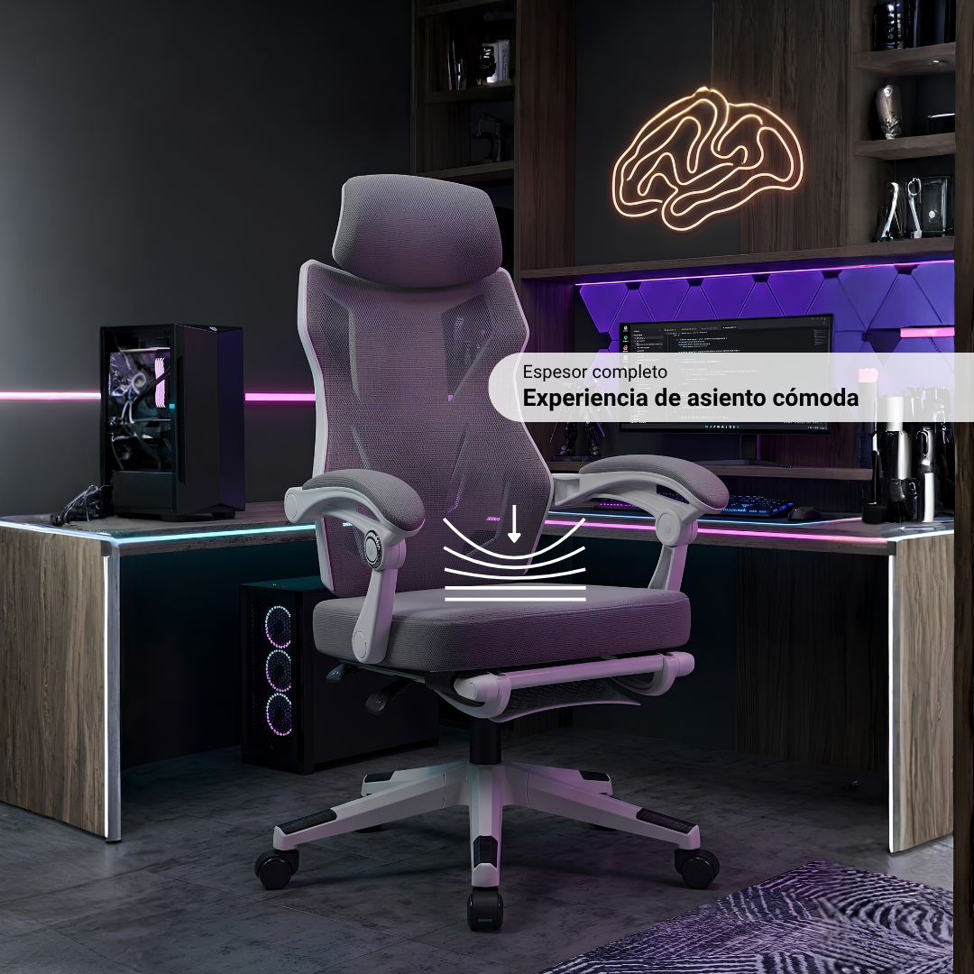 SILLA ERGONÓMICA RECLINABLE + REPOSAPIES - LYRA