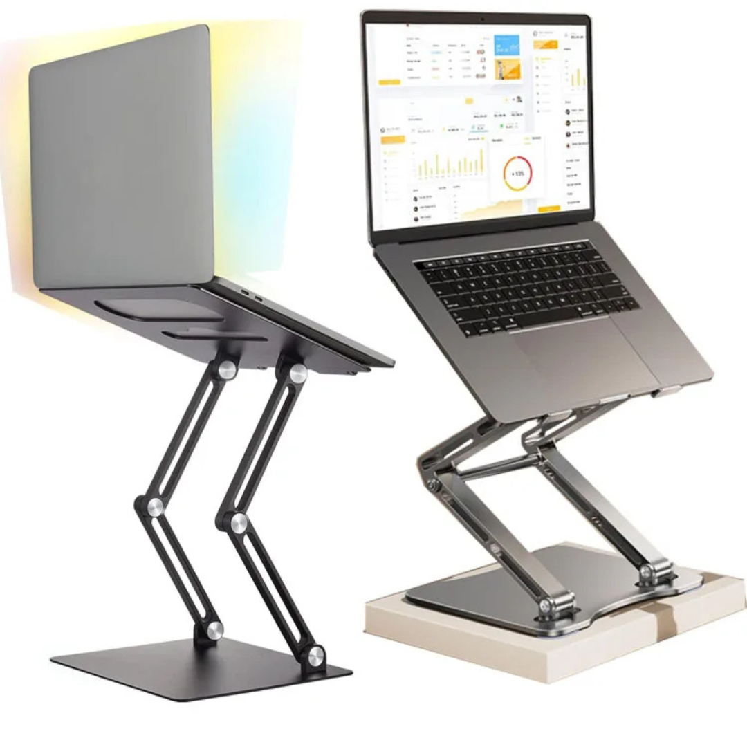 SOPORTE DOBLE AJUSTABLE EN ALUMINIO PARA PORTÁTIL