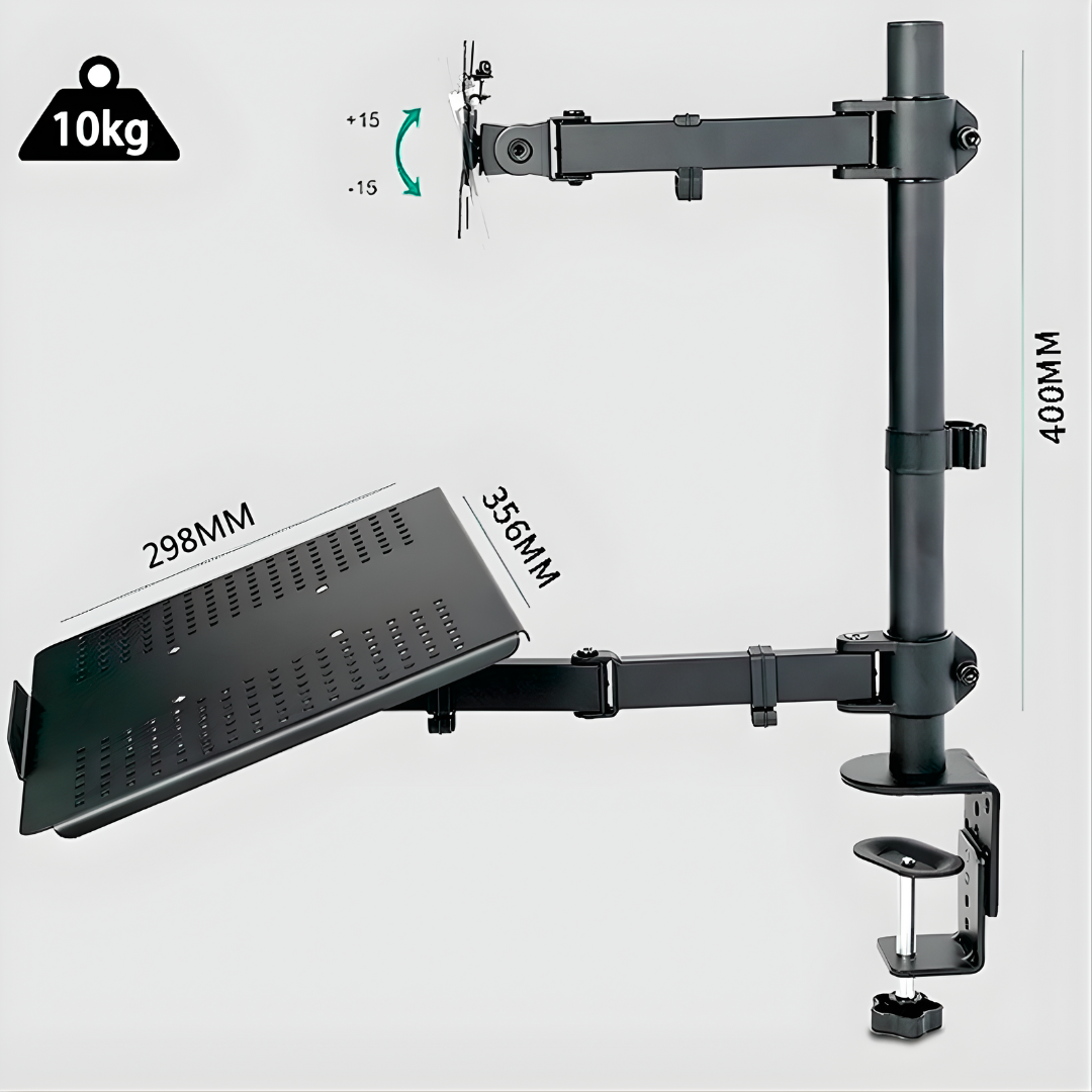 SOPORTE BASE PARA UN MONITOR Y UN PORTÁTIL PARA ESCRITORIO