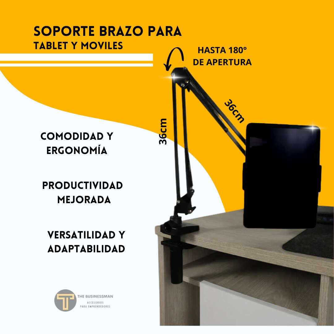 SOPORTE BRAZO PARA TABLET Y MOVILES