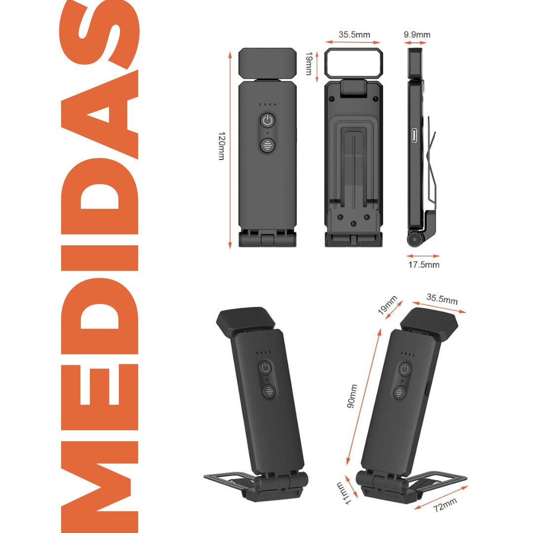 Lampara Lectura Led Recargable Para Leer Portable Graduable