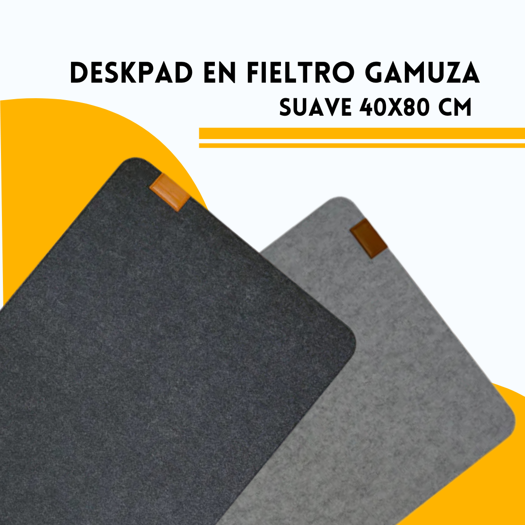 DESKPAD EN FIELTRO GAMUZA SUAVE 40X80 CM