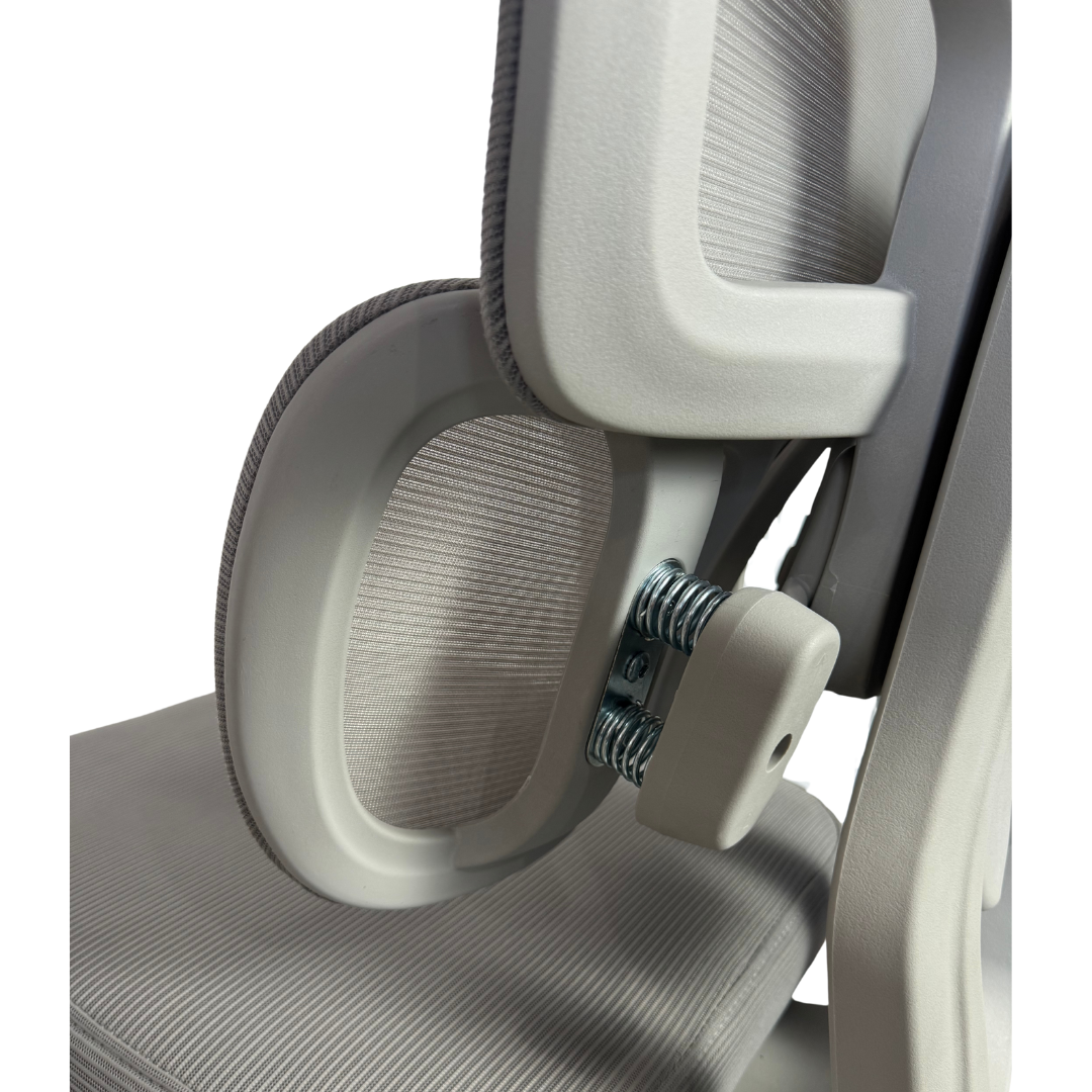 Detalle del mecanismo de resorte del soporte lumbar de la silla ergonómica MAGNUM