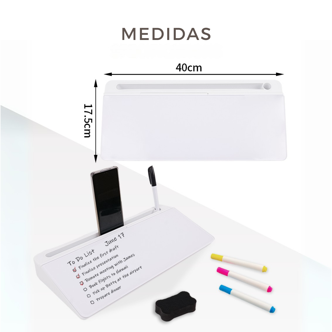 Tablero Mini Escritorio Acrílico Productividad + Organizador