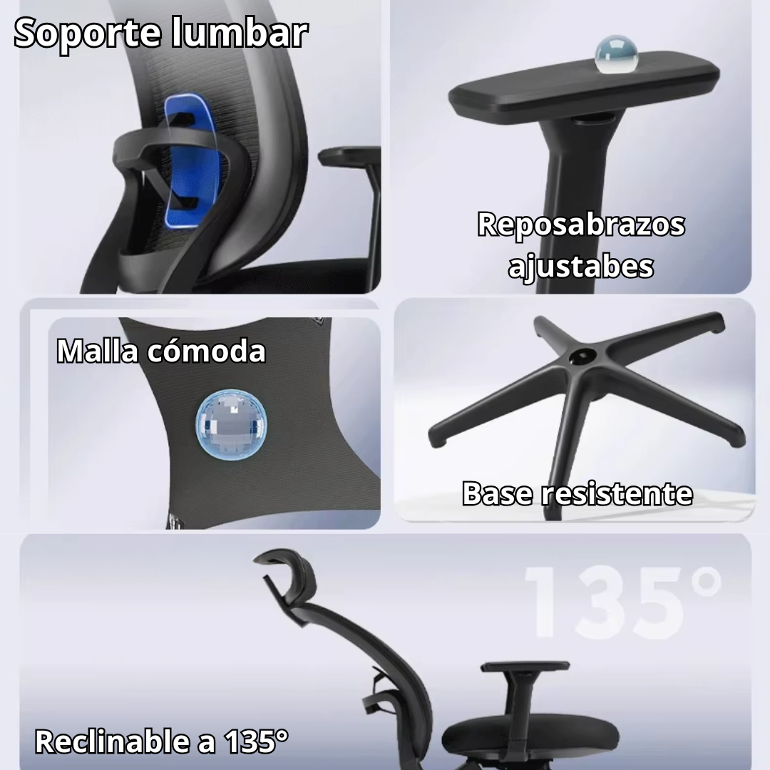 SILLA RECLINABLE ERGONÓMICA PREMIUM - TITÁN