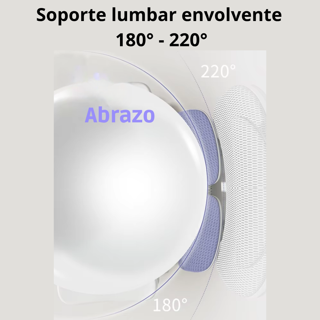 Soporte lumbar envolvente de 180 a 220 grados de la silla ergonómica MAGNUM