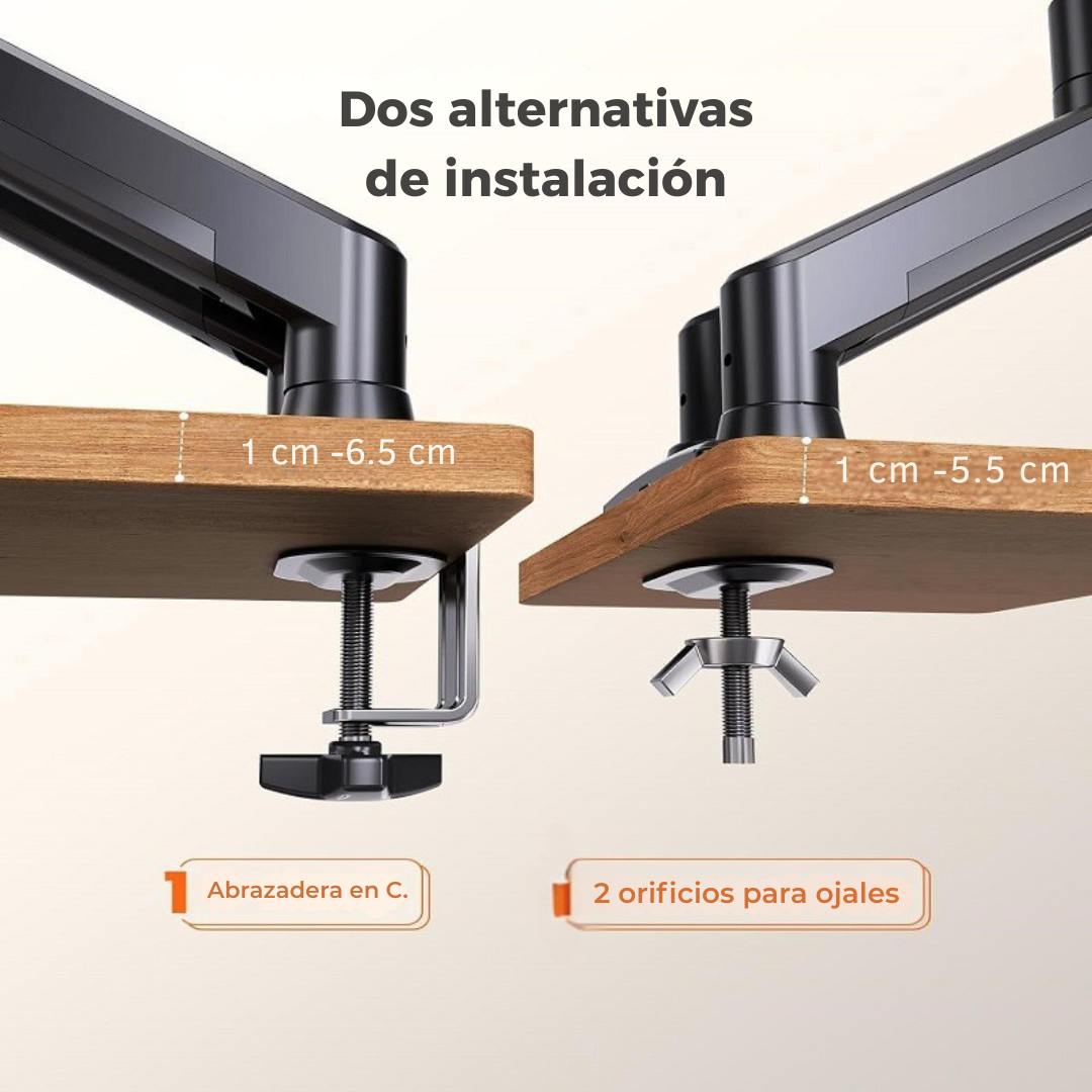 SOPORTE BASE 2 BRAZOS PARA MONITORES EN ESCRITORIO