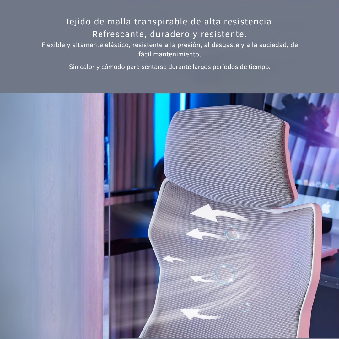 Malla transpirable de alta resistencia de la silla ergonómica LYRA, refrescante y duradera