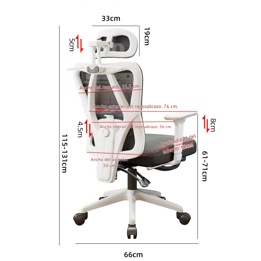 SILLA RECLINABLE ERGONÓMICA PREMIUM - ZIAN