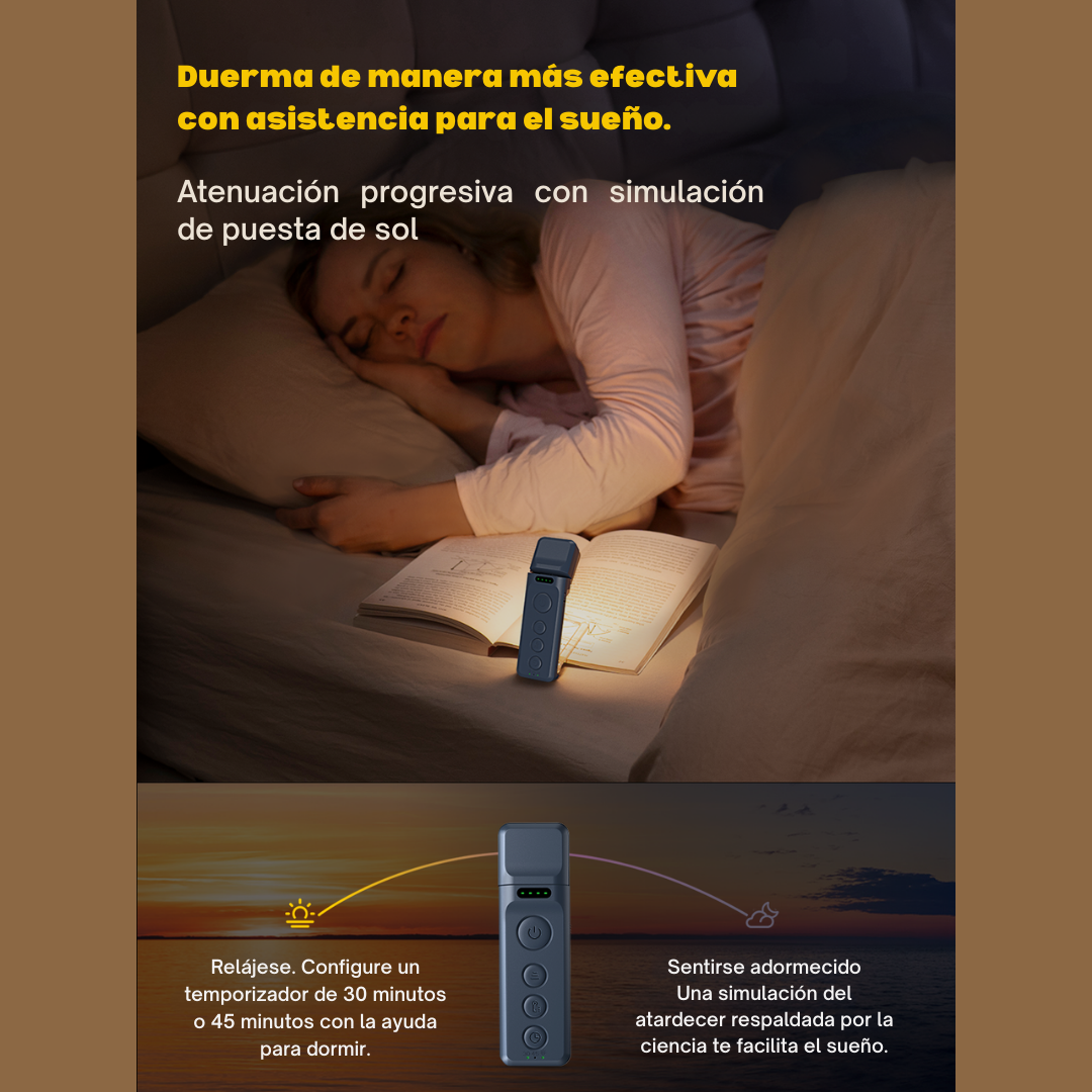 Lampara Leer Libros Premium Led Recargable Graduable Luz Lectura