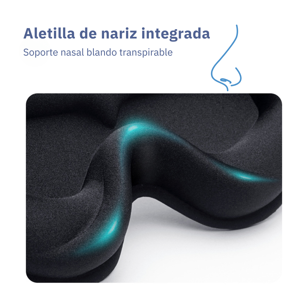 Mascara Antifaz para Dormir Cubre Ojos Transpirable y Ajustable