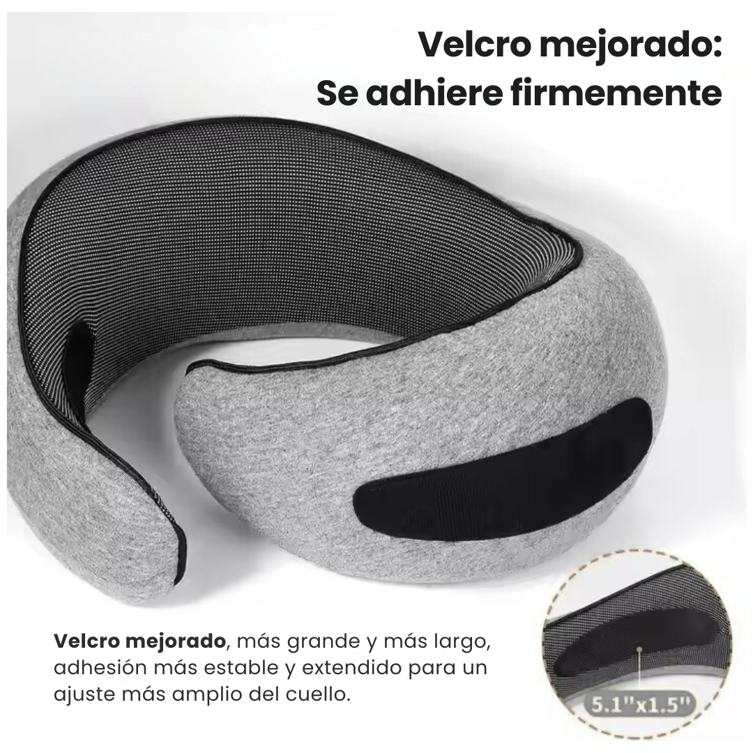 Cojín Cuello Viajero Soporte Ergonómico Cervical + Tapa Oídos + Tapa ojos