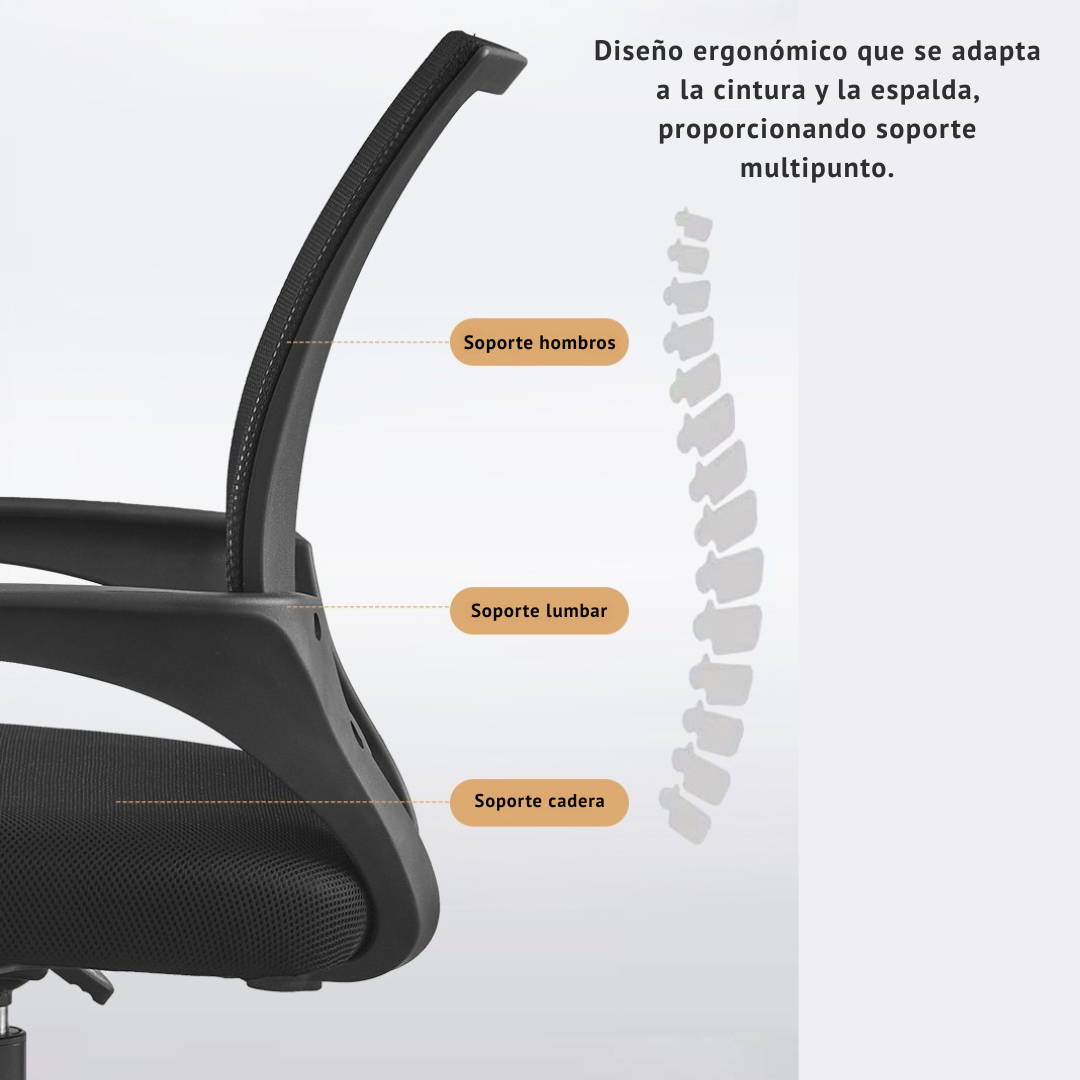 SILLA ESCRITORIO EJECUTIVA ERGONÓMICA - AMBAR