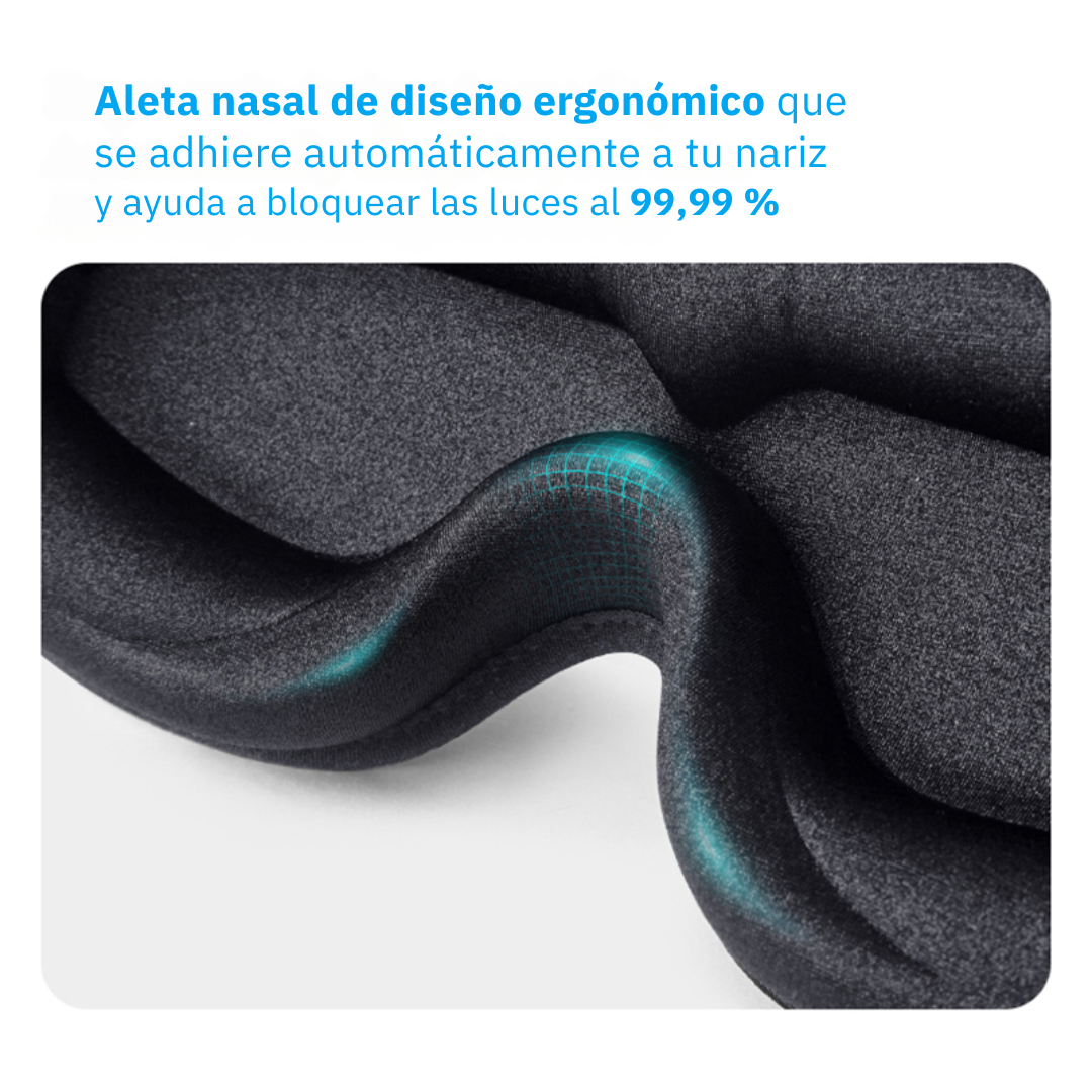 Mascara Antifaz para Dormir Cubre Ojos Transpirable y Ajustable
