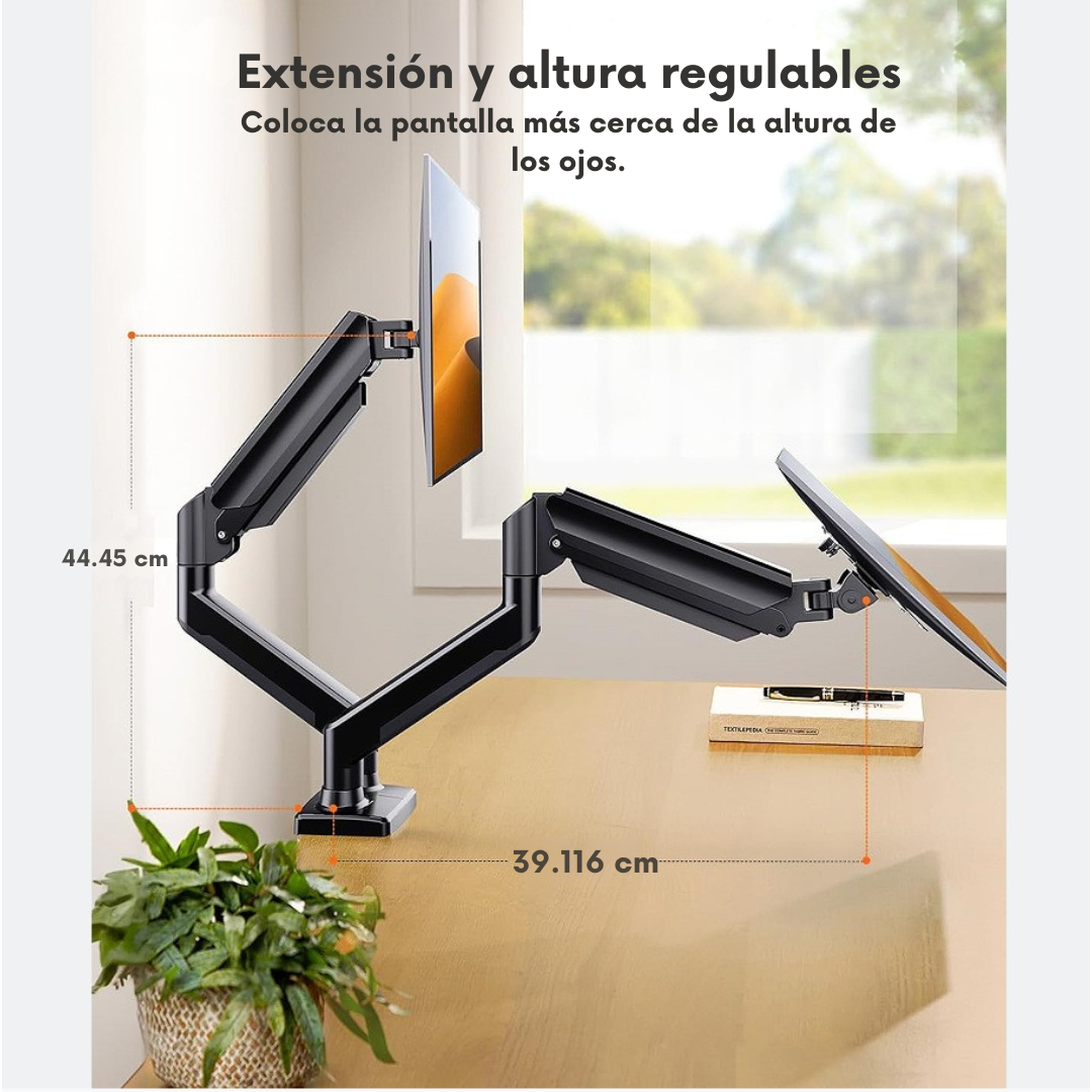 SOPORTE BASE 2 BRAZOS PARA MONITORES EN ESCRITORIO