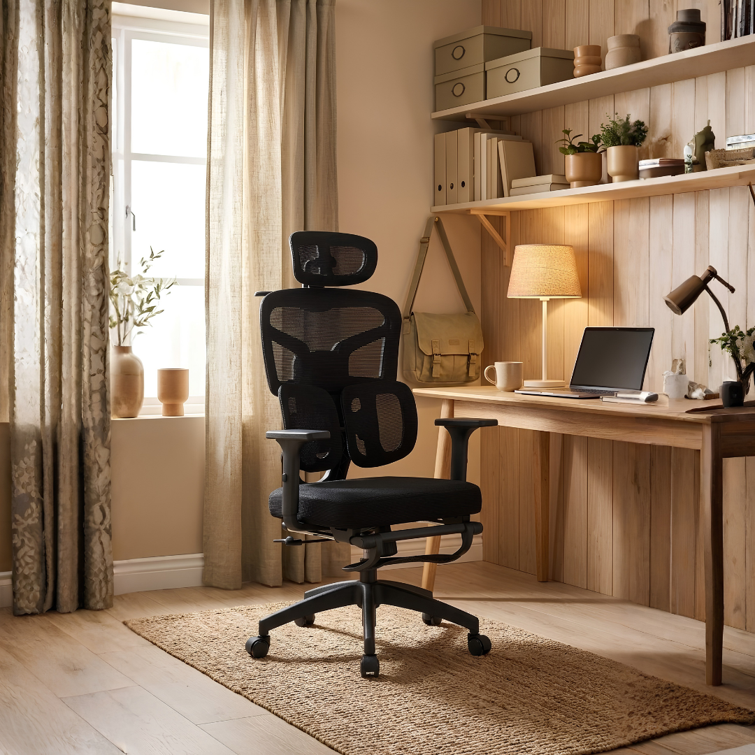 Silla ergonómica Magnum en oficina, variante de color con la base rediseñada