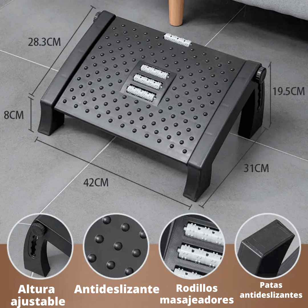 REPOSADOR DE PIES CON RODILLOS MASAJEADORES