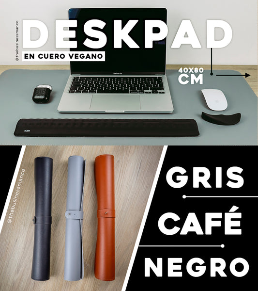 DESKPAD EN CUERO VEGANO 40X80 CM